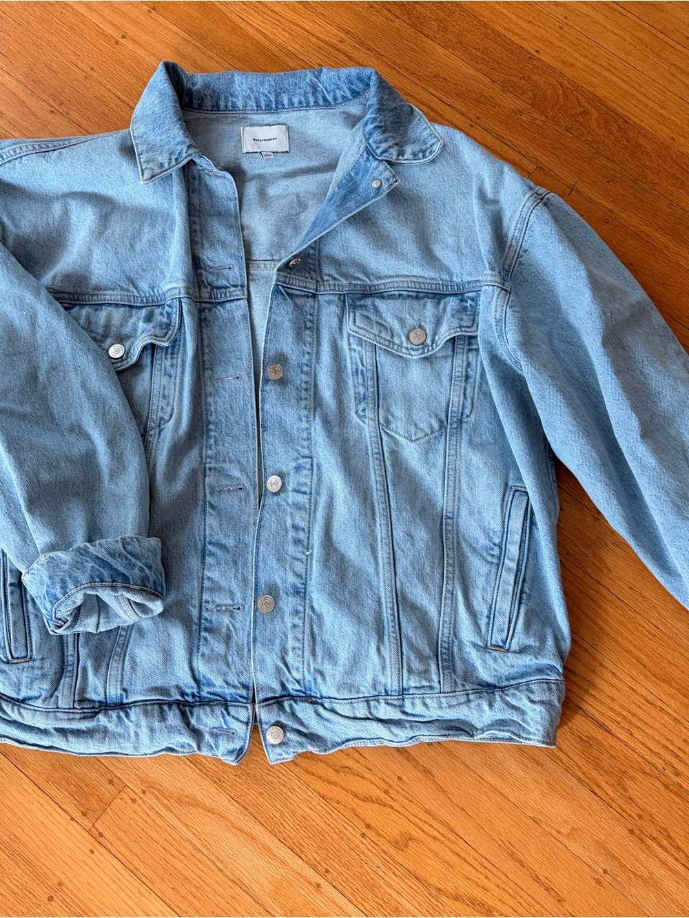 Reformation Brooks Light Wash Denim Jacket